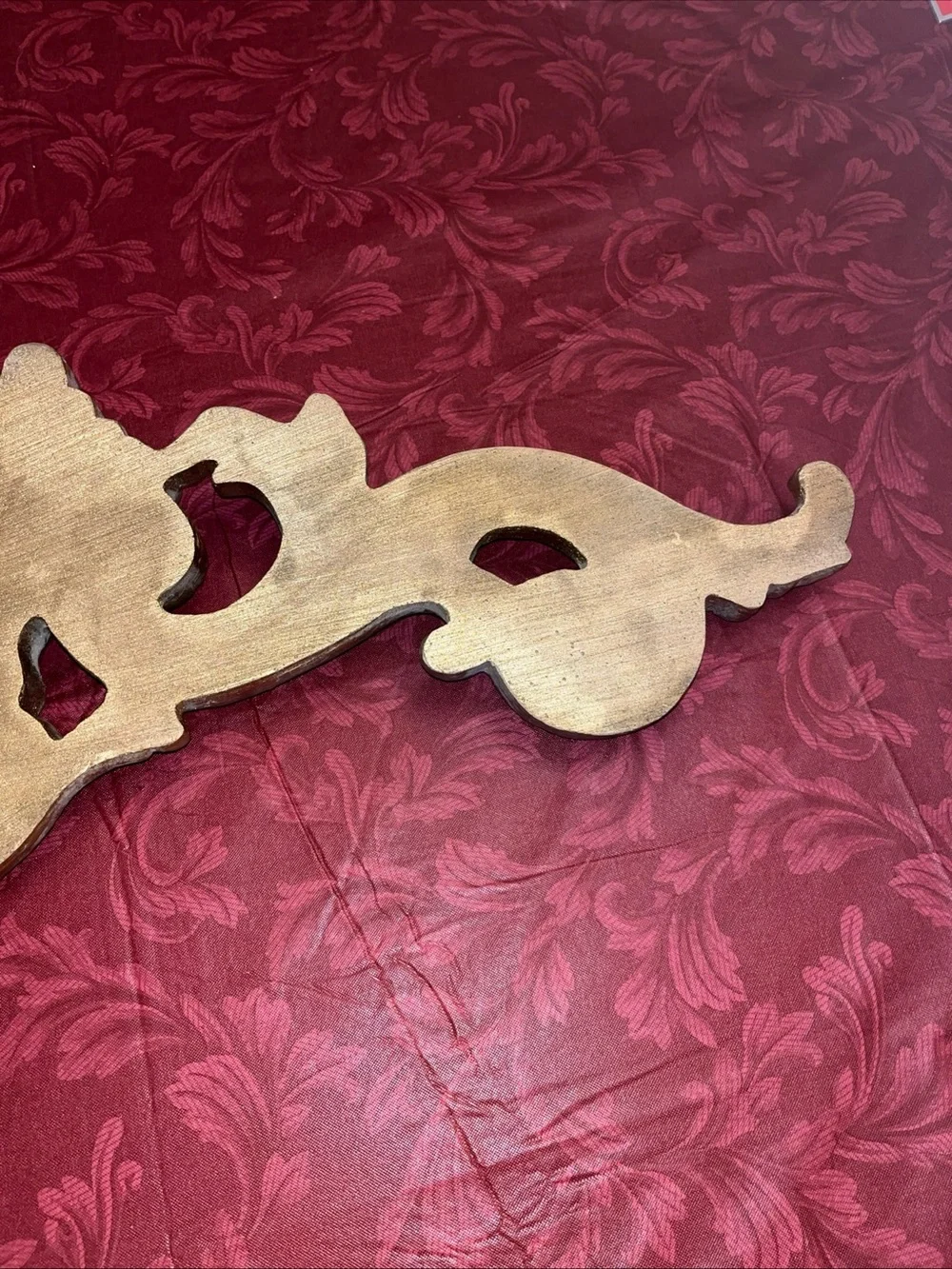 Gold Solid Wood Ornate Wall Accent - Decorative Door Pediment
